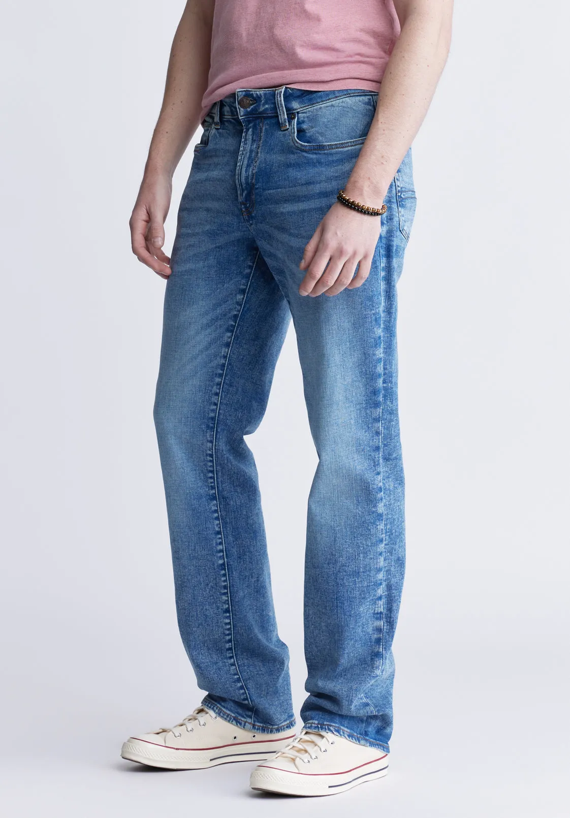 Relaxed Straight Driven Men's Jeans, Heavily Sanded and Worked - BM22984 sold by Buffalo David Bitton product image thumbnail 2