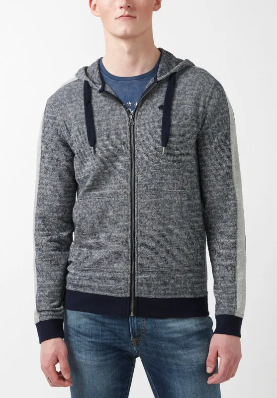 Fansa Men’s Full-zip Hoodie Sweatshirt in Navy - BM24067 made by Buffalo David Bitton