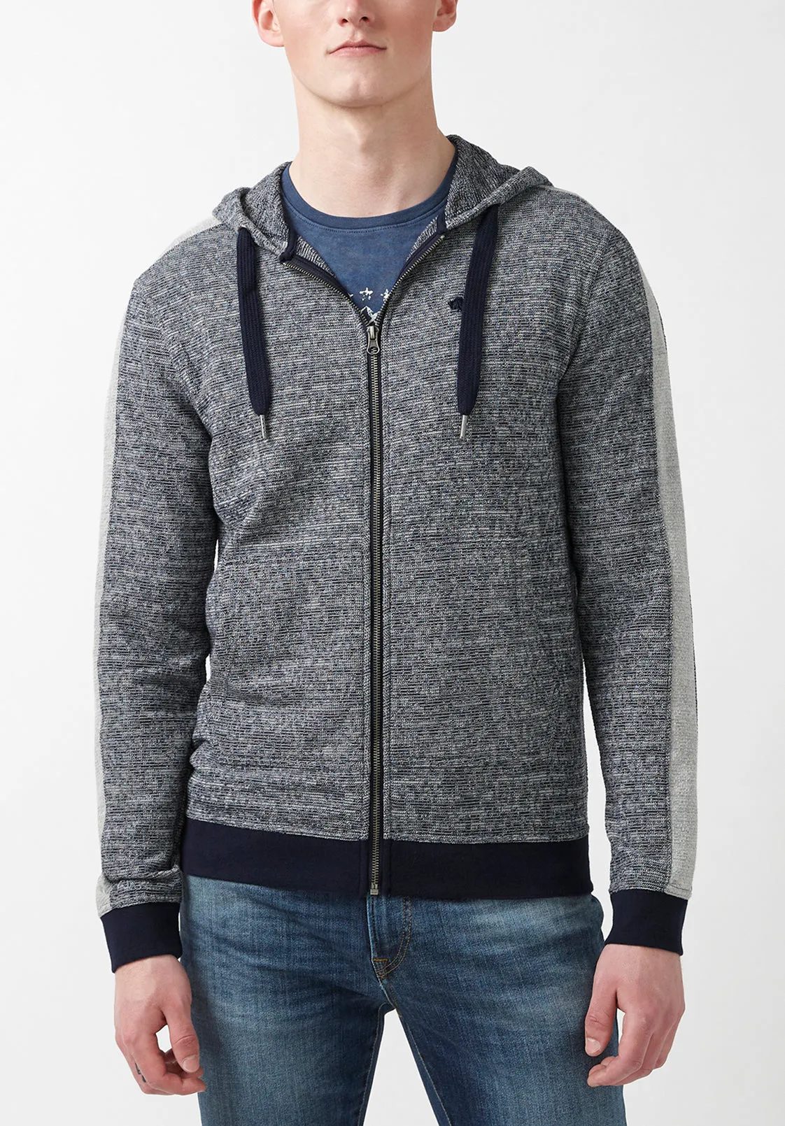 Fansa Men’s Full-zip Hoodie Sweatshirt in Navy - BM24067 sold by Buffalo David Bitton