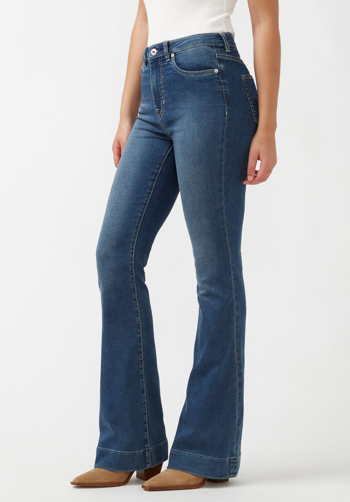 Joplin High Rise Flared Women's Jeans in Blue - BL15942 sold by Buffalo David Bitton product image thumbnail 3