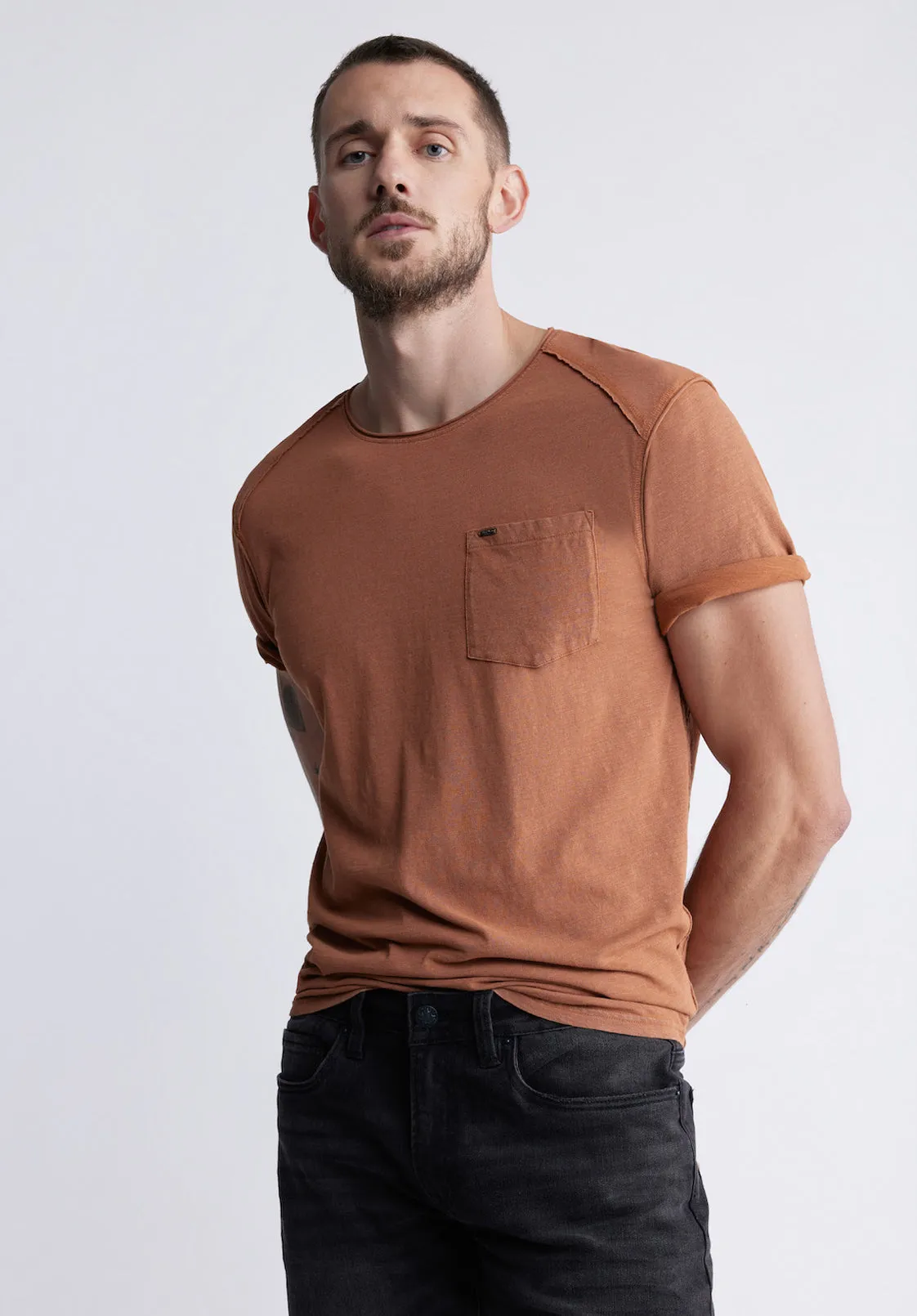 Kamizo Men's Pocket T-shirt in Mocha Brown - BM24346 sold by Buffalo David Bitton product image thumbnail 2