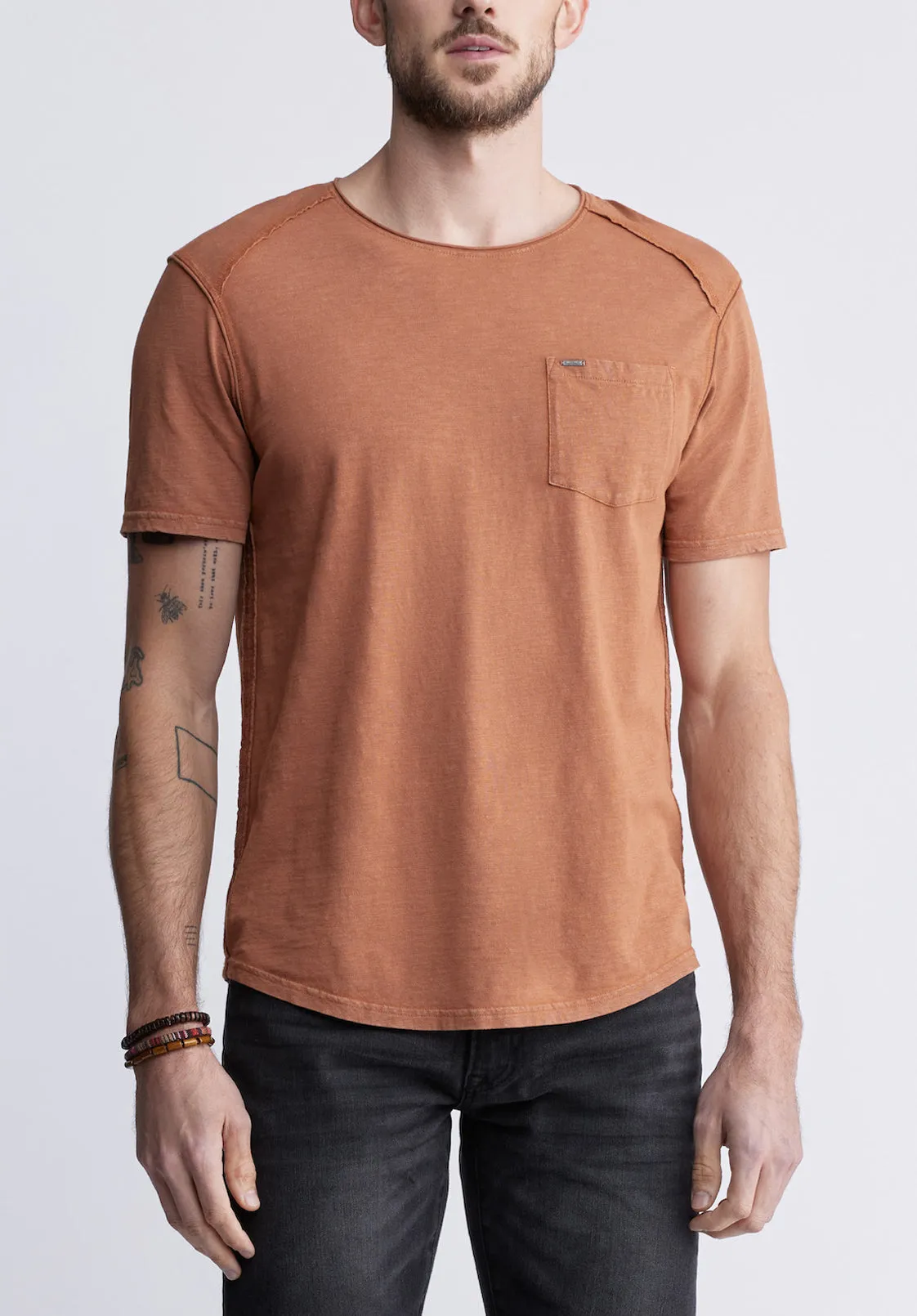 Kamizo Men's Pocket T-shirt in Mocha Brown - BM24346 sold by Buffalo David Bitton