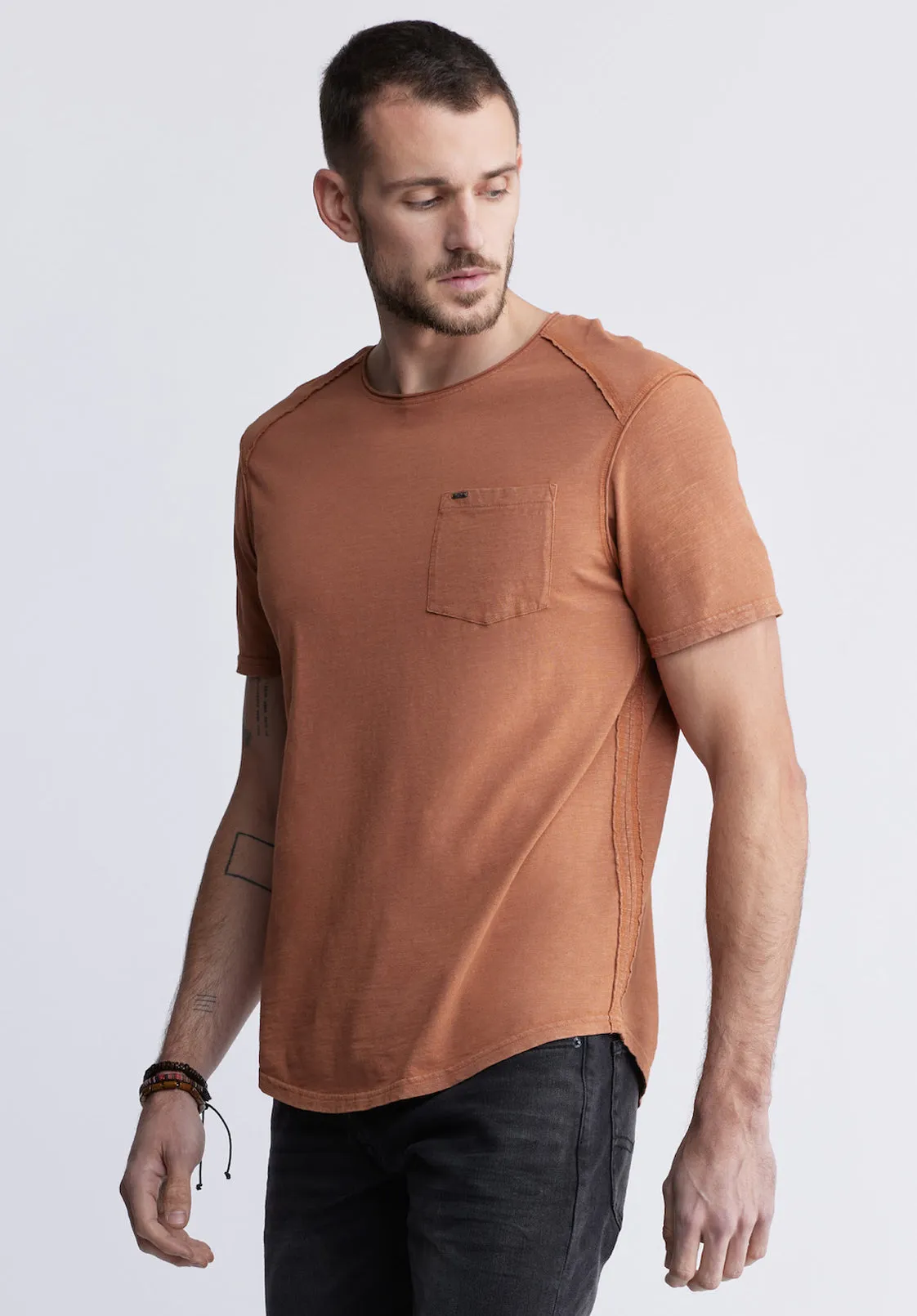 Kamizo Men's Pocket T-shirt in Mocha Brown - BM24346 sold by Buffalo David Bitton product image thumbnail 3