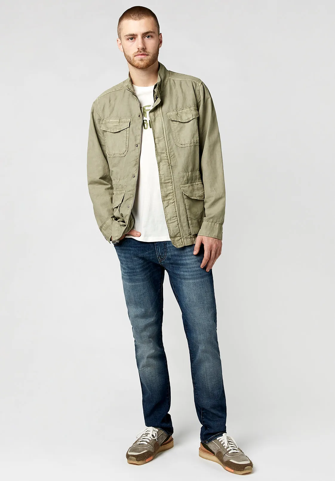 Washed Linen Jarmane Jacket - BM23512 sold by Buffalo David Bitton product image thumbnail 5