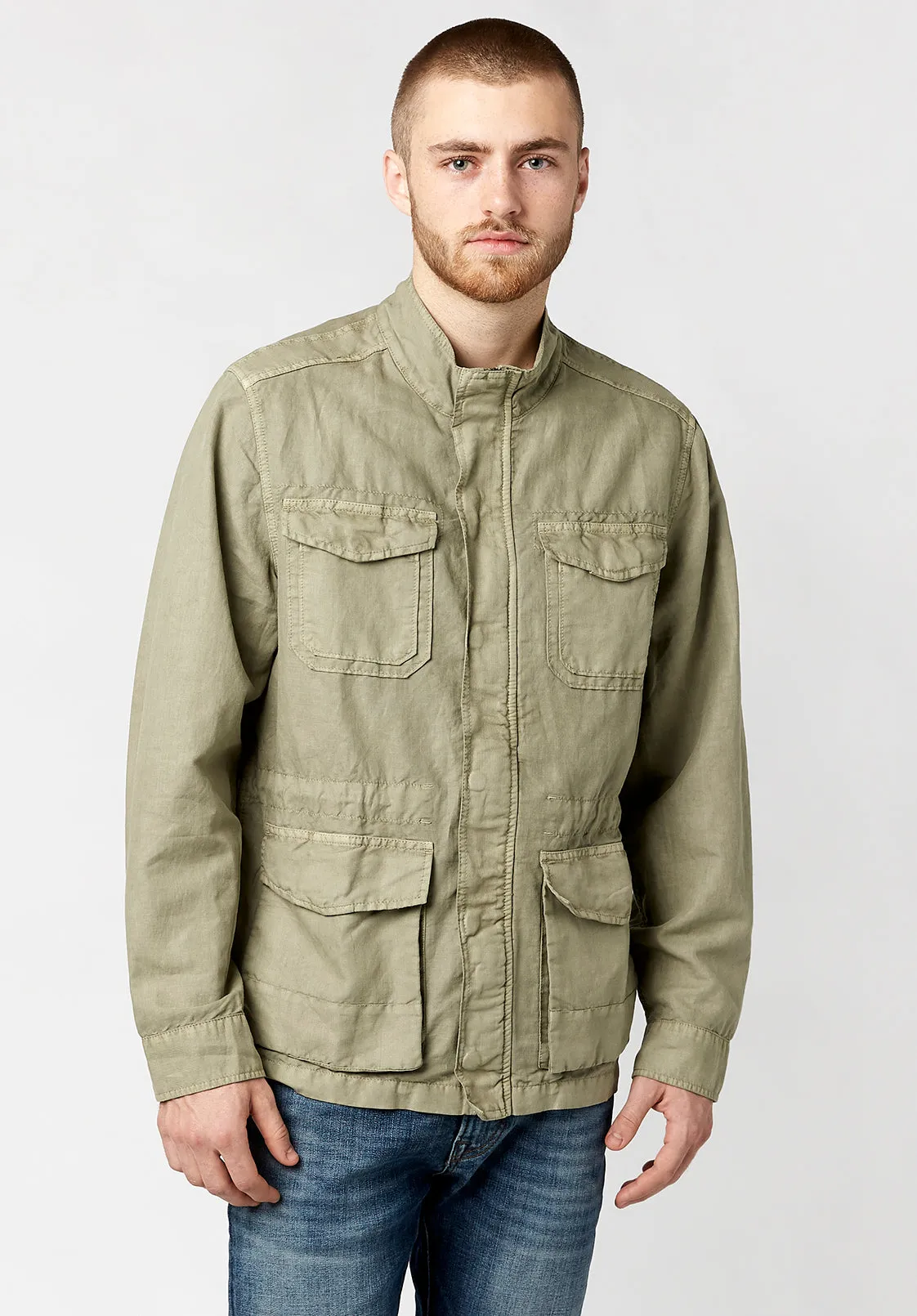 Washed Linen Jarmane Jacket - BM23512 sold by Buffalo David Bitton product image thumbnail 2
