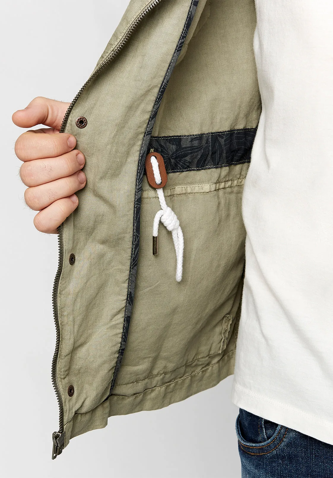 Washed Linen Jarmane Jacket - BM23512 sold by Buffalo David Bitton product image thumbnail 3