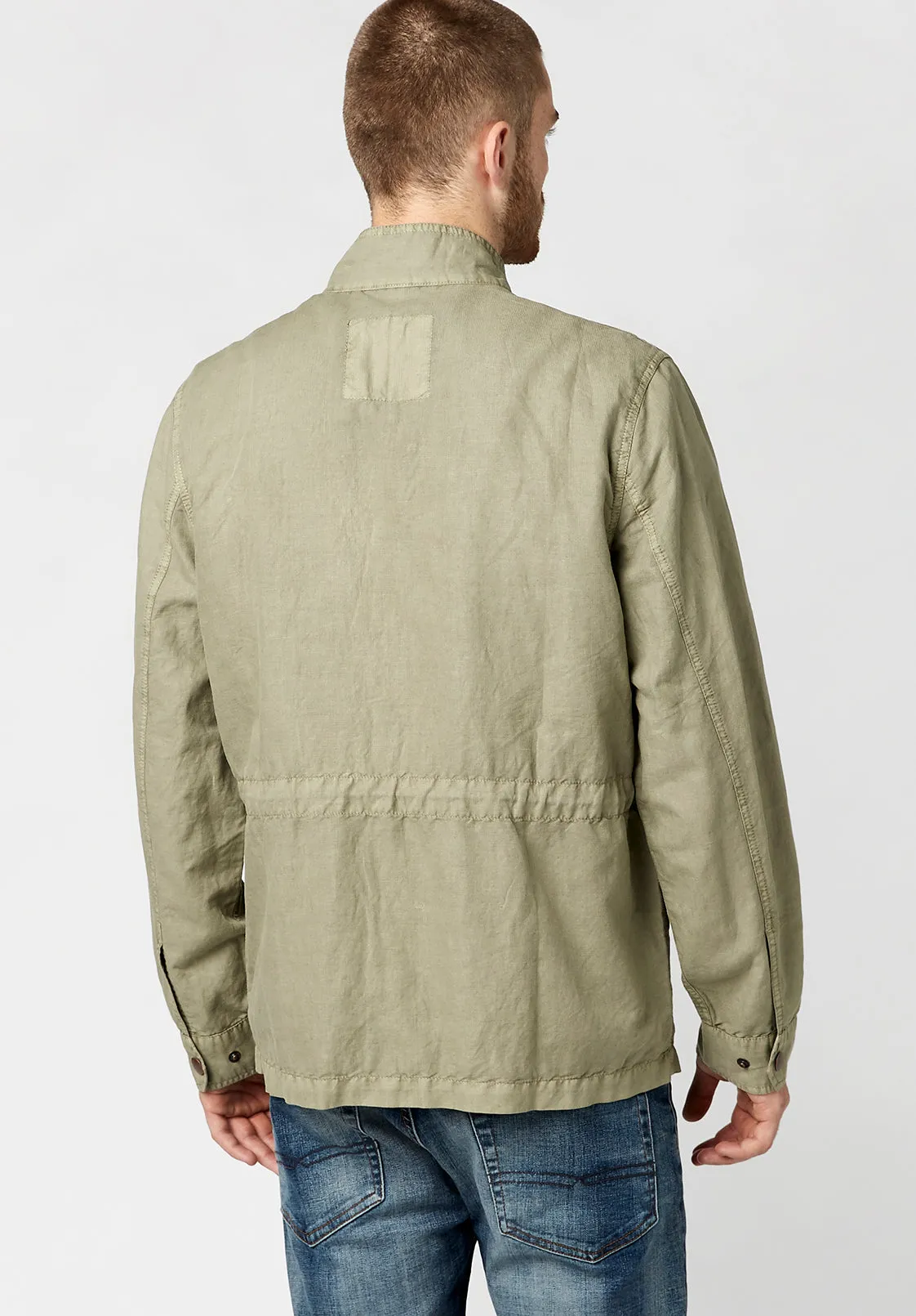 Washed Linen Jarmane Jacket - BM23512 sold by Buffalo David Bitton product image thumbnail 4