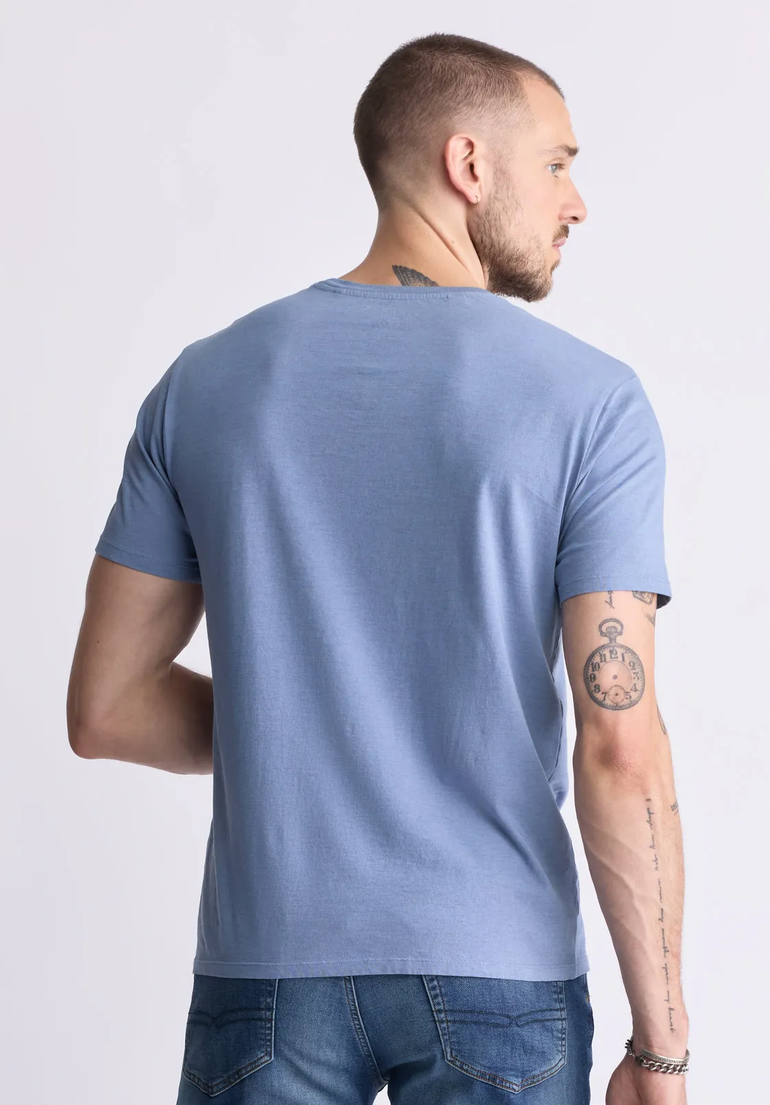 Tice Men's Short-Sleeved Graphic T-Shirt, Coronet Blue - BM24472 sold by Buffalo David Bitton product image thumbnail 4