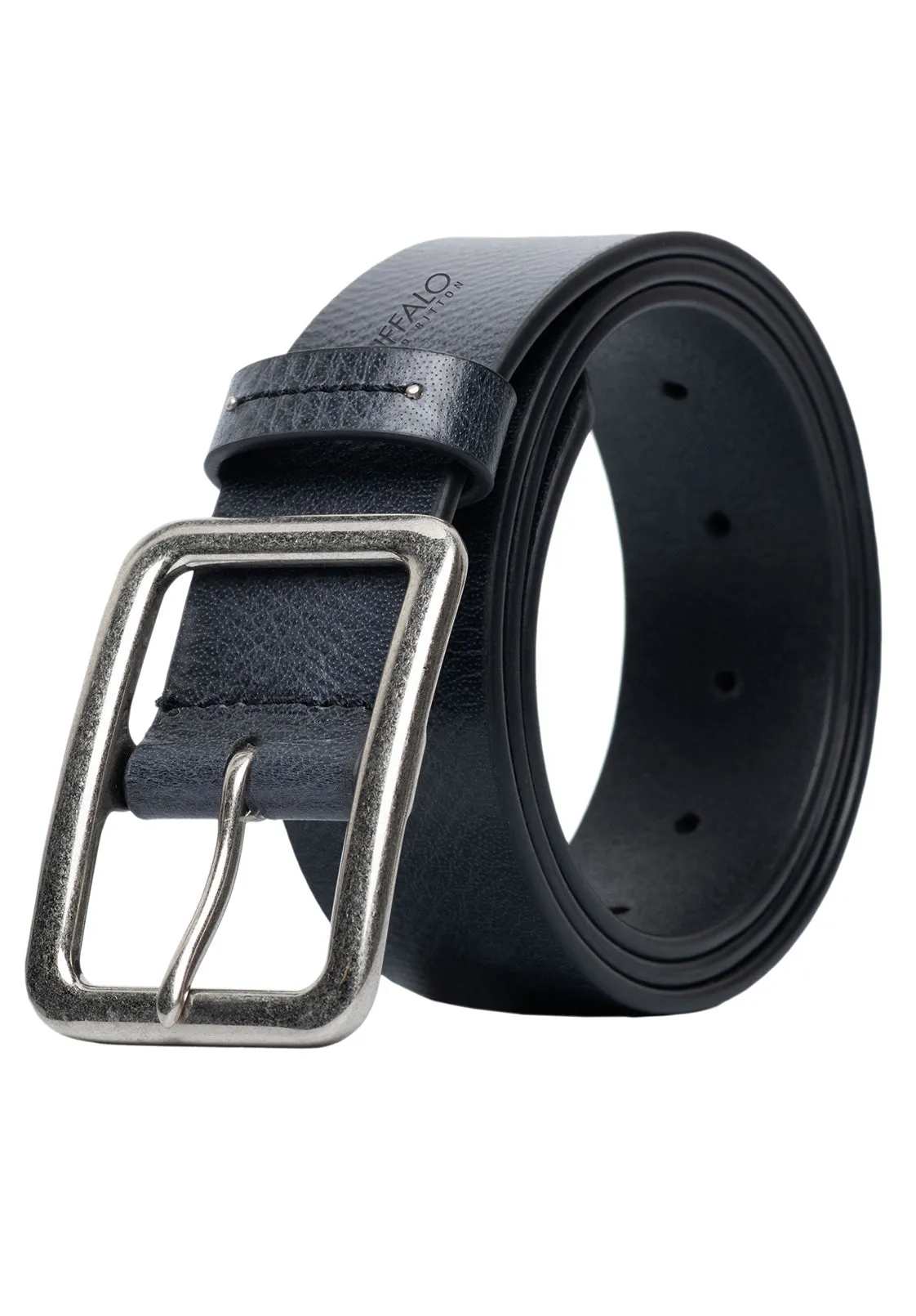 Textured Full Grain Black Buffalo Leather Belt - BB1002C04 sold by Buffalo David Bitton product image thumbnail 2