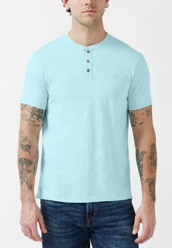 Karimo Men’s Short-Sleeve Top in Sky Blue - BM23990 sold by Buffalo David Bitton