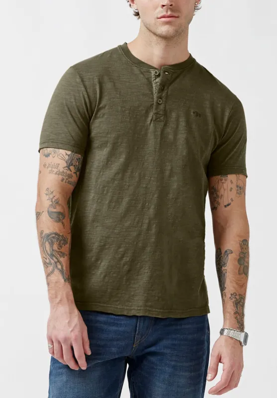 Karimo Men’s Short-Sleeve Top in Fern Green - BM23990 sold by Buffalo David Bitton