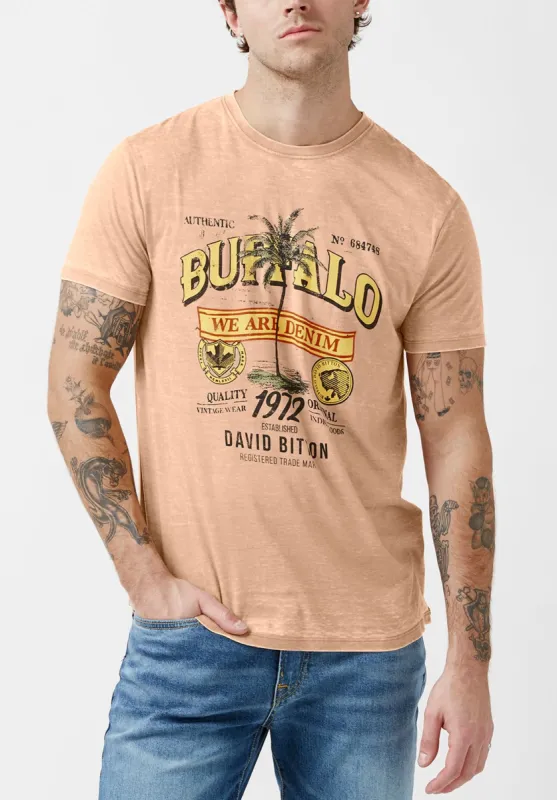Tafii Tan Short-Sleeve Men’s T-shirt - BM23977 sold by Buffalo David Bitton