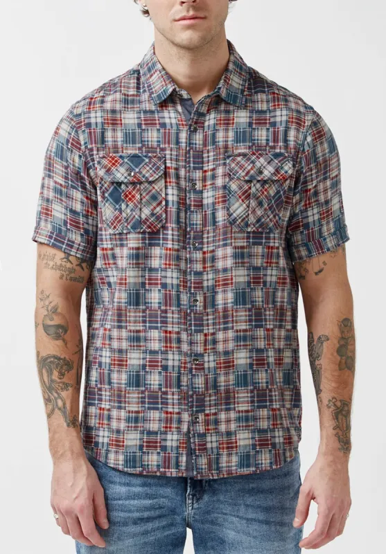 Soqut Garnet Short-Sleeve Men’s Shirt - BM23891 sold by Buffalo David Bitton