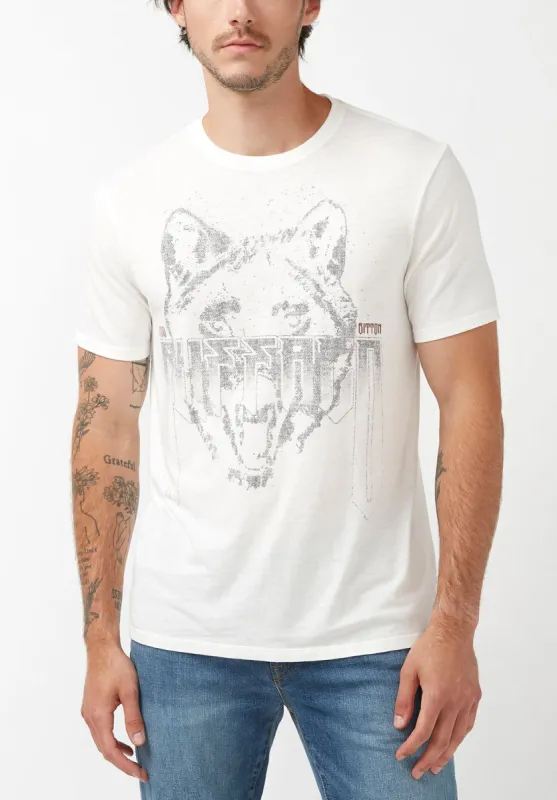 Tamisa Men's Graphic T-Shirt in White - BM24257 sold by Buffalo David Bitton