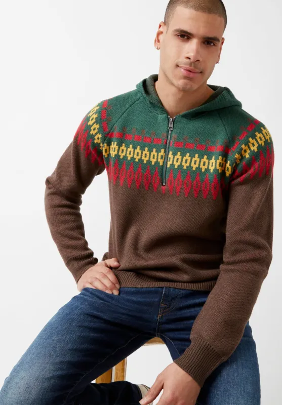 Fair Isle Knit Wunord Sweater - BM23792 sold by Buffalo David Bitton