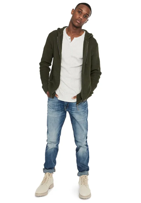 Kukow Green Waffle Sweater - BM23343 sold by Buffalo David Bitton