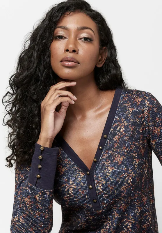 Henley Nadine Floral Top - KT0543F sold by Buffalo David Bitton