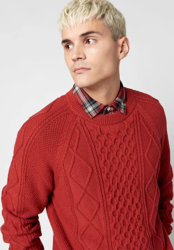 Cableknit Wiloss Fisherman's Sweater - BM23690 sold by Buffalo David Bitton