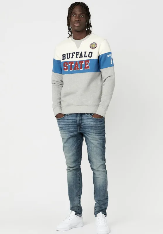 Colorblocked Varsity Fablok Sweatshirt - BM23791 sold by Buffalo David Bitton