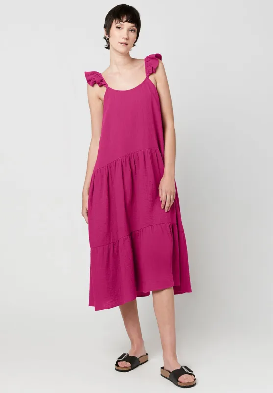 Celeste Frilled Strap Dress - WD0433S sold by Buffalo David Bitton