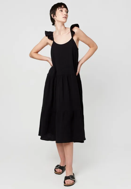 Celeste Frilled Strap Dress - WD0433S sold by Buffalo David Bitton