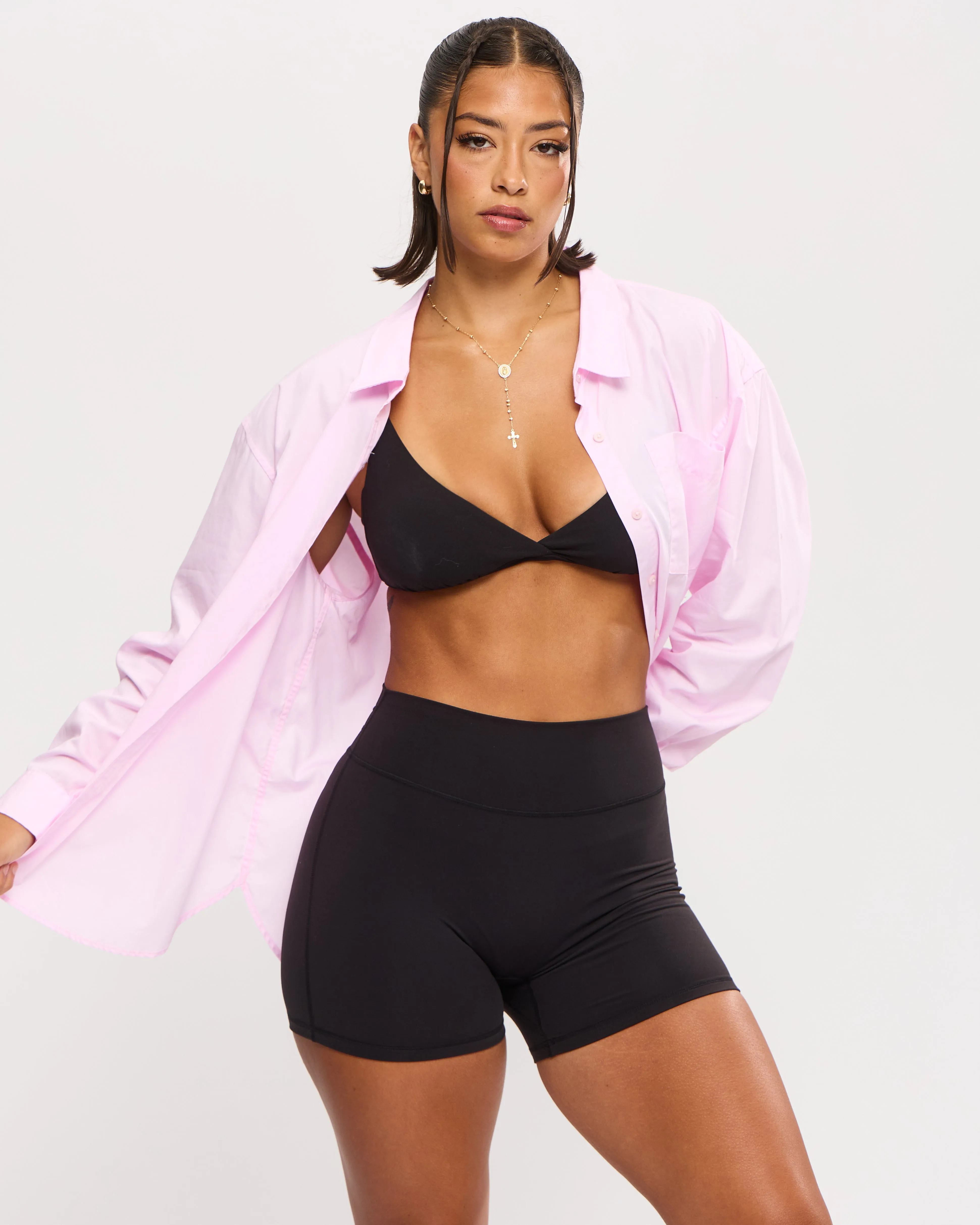 Boyfriend Button Up Shirt - Pink sold by BuffBunny product image thumbnail 3