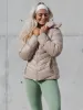 Waist Taper Puffer Jacket - Beige sold by BuffBunny
