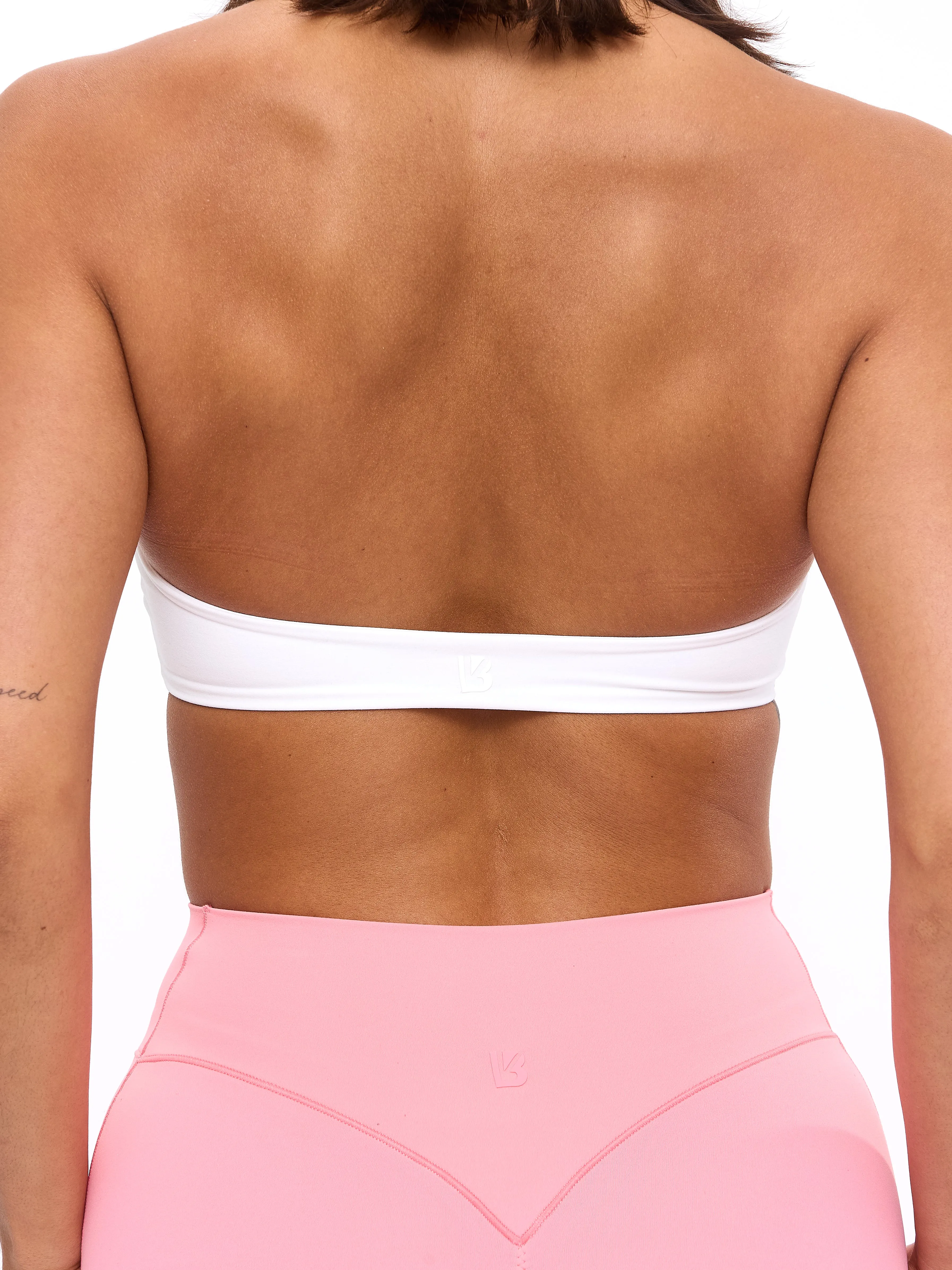 Twisted Halter Sports Bra - White sold by BuffBunny product image thumbnail 3