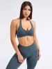 Halter Seamless Sports Bra - Enchanted Teal sold by BuffBunny