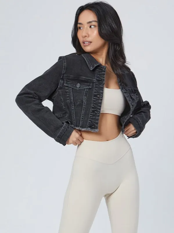 Desire Denim Jacket - Washed Black sold by BuffBunny