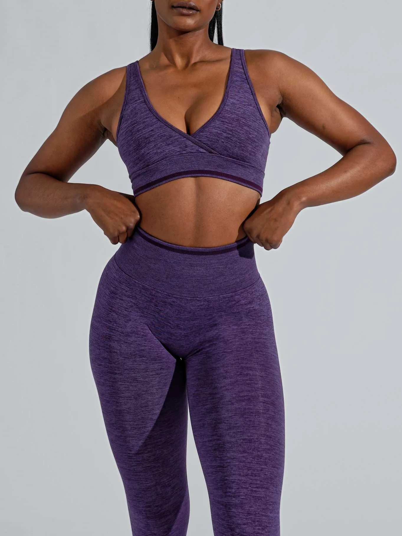 BBL Seamless Reversible Sports Bra - Eggplant Purple sold by BuffBunny
