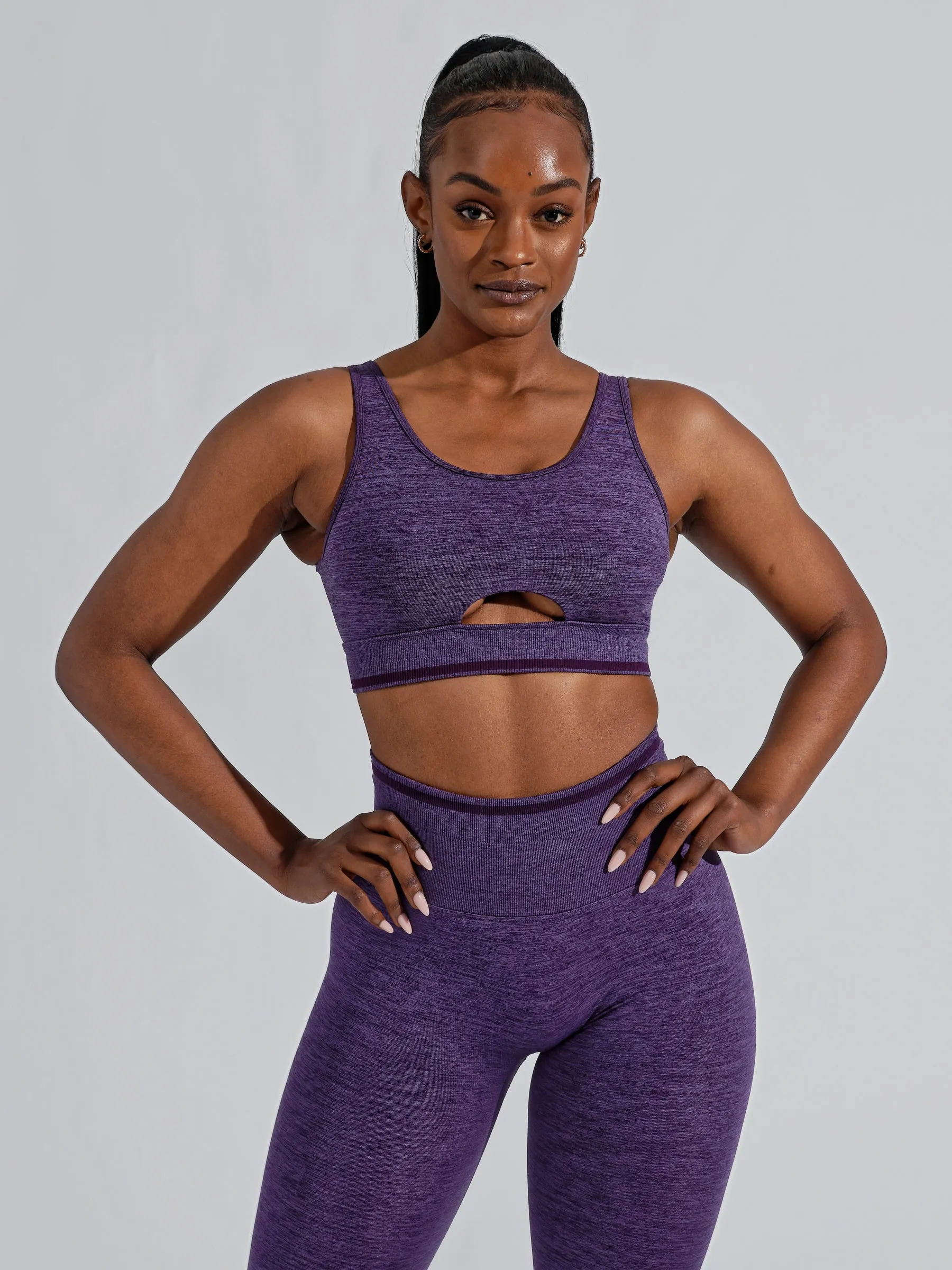 BBL Seamless Reversible Sports Bra - Eggplant Purple sold by BuffBunny product image thumbnail 2