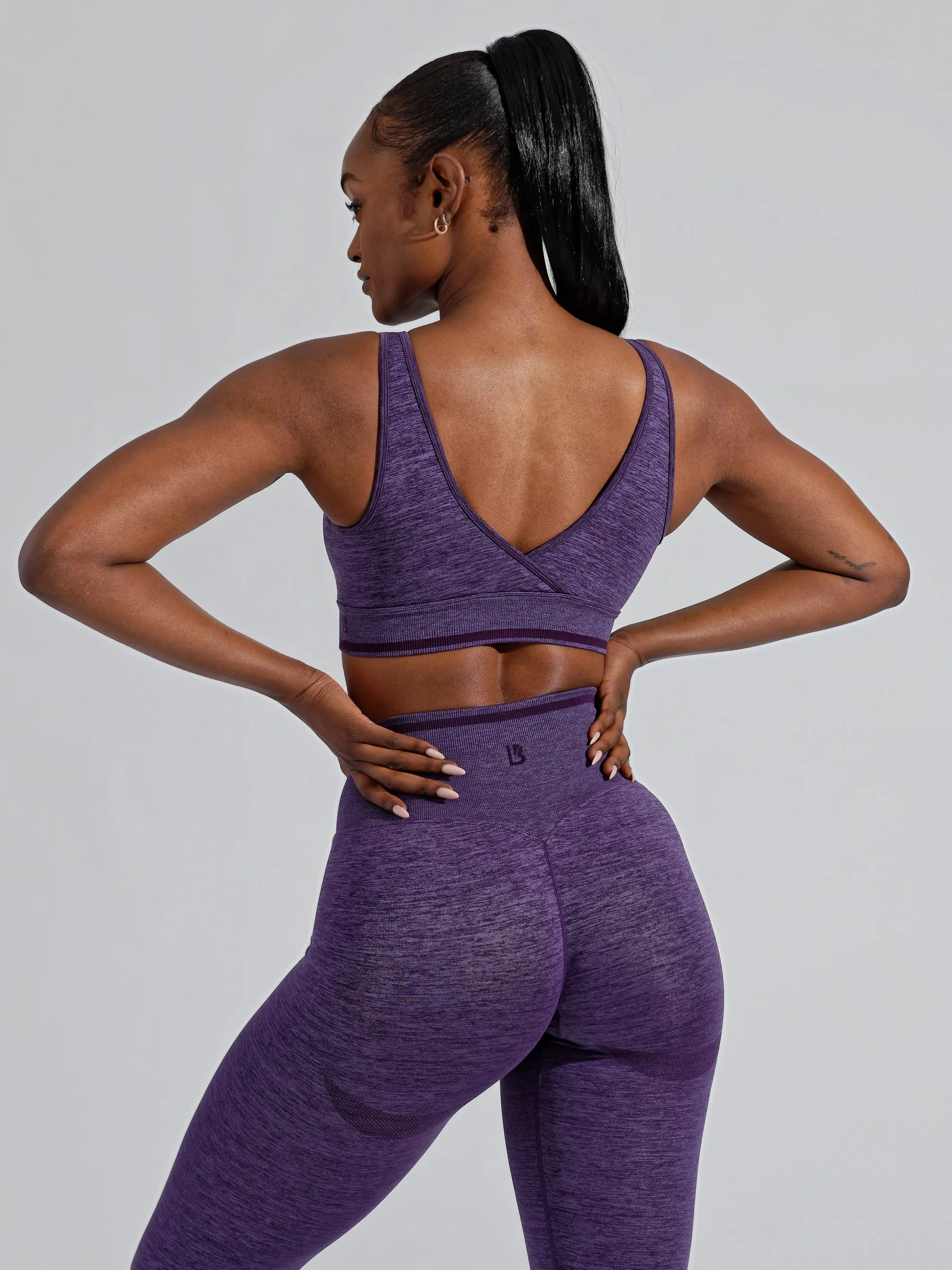 BBL Seamless Reversible Sports Bra - Eggplant Purple sold by BuffBunny product image thumbnail 5