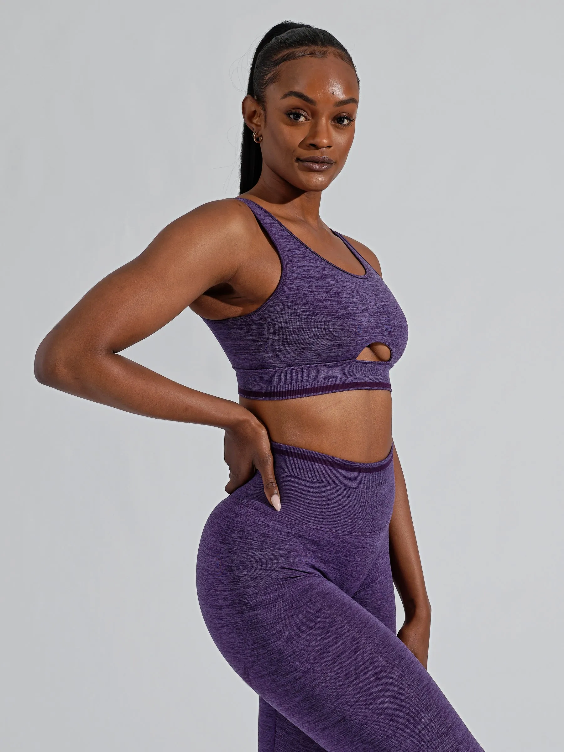 BBL Seamless Reversible Sports Bra - Eggplant Purple sold by BuffBunny product image thumbnail 3