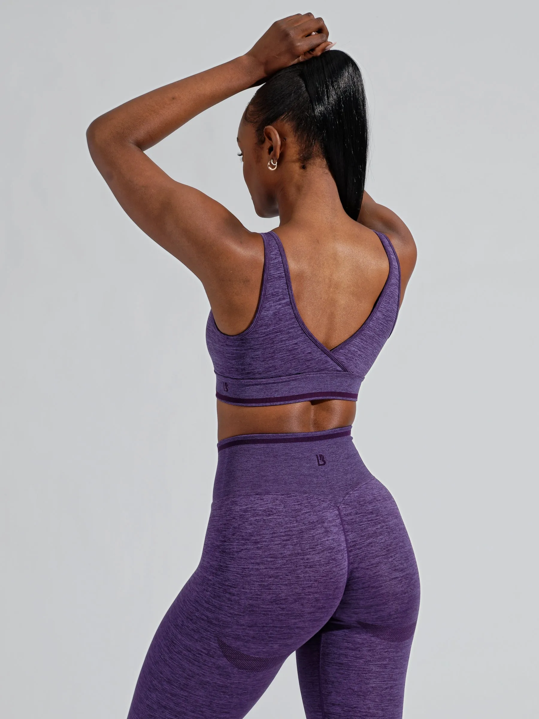 BBL Seamless Reversible Sports Bra - Eggplant Purple sold by BuffBunny product image thumbnail 4