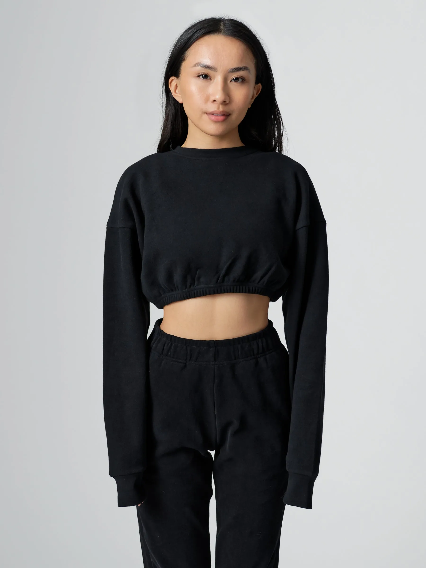 Cloud Long Sleeve Crop - Onyx Black sold by BuffBunny product image thumbnail 3
