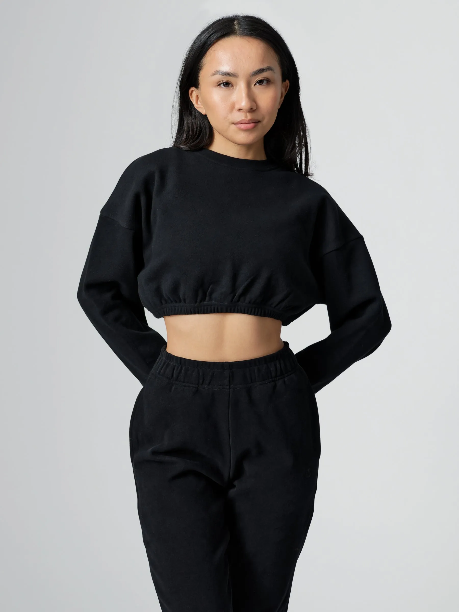 Cloud Long Sleeve Crop - Onyx Black sold by BuffBunny product image thumbnail 4