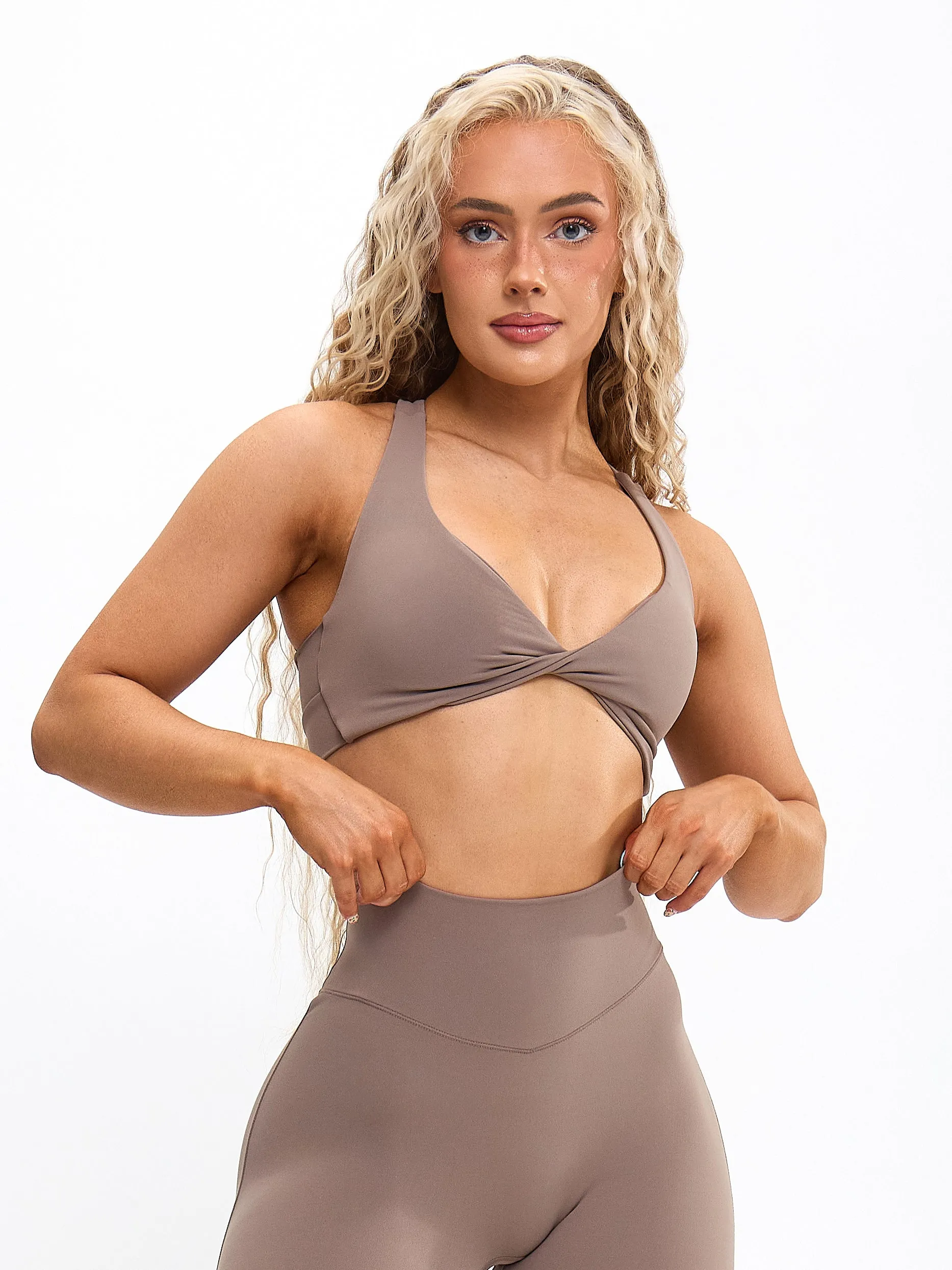 Double Twist Sports Bra - Chai Latte sold by BuffBunny product image thumbnail 5