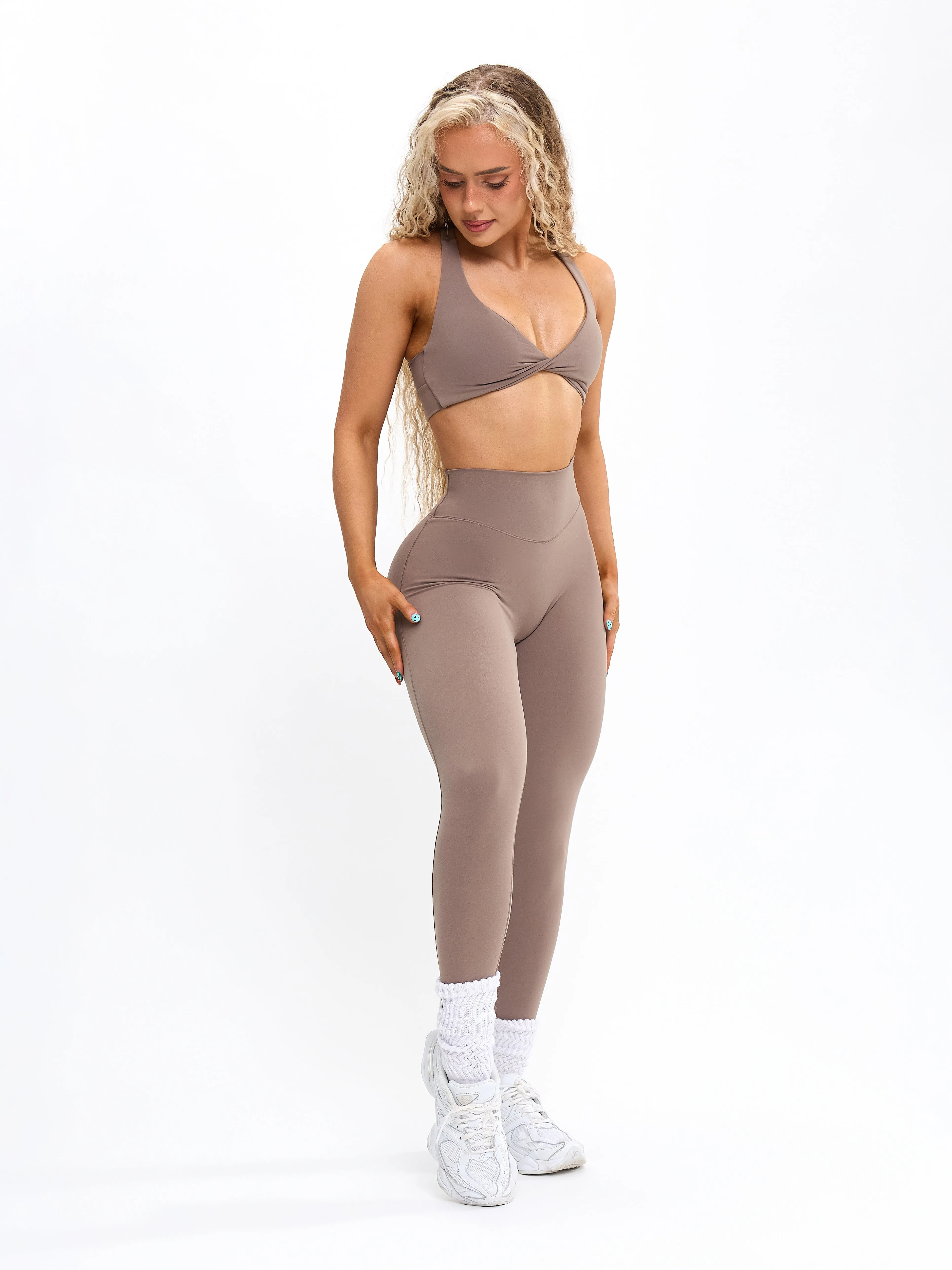 Double Twist Sports Bra - Chai Latte sold by BuffBunny product image thumbnail 4