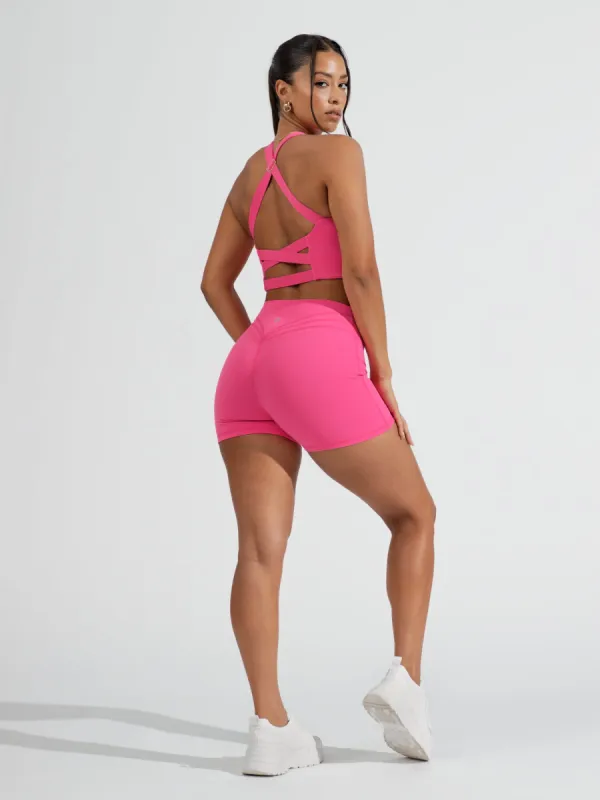 Candy Wrap Sports Bra - Miami Vice Pink sold by BuffBunny