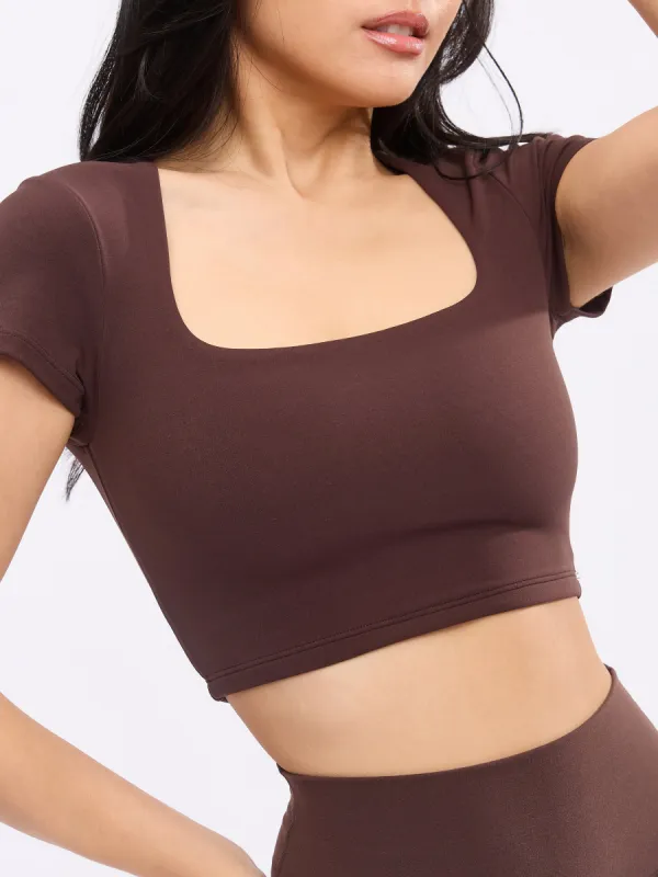 Butter Crop Top - Journey Dark Brown sold by BuffBunny