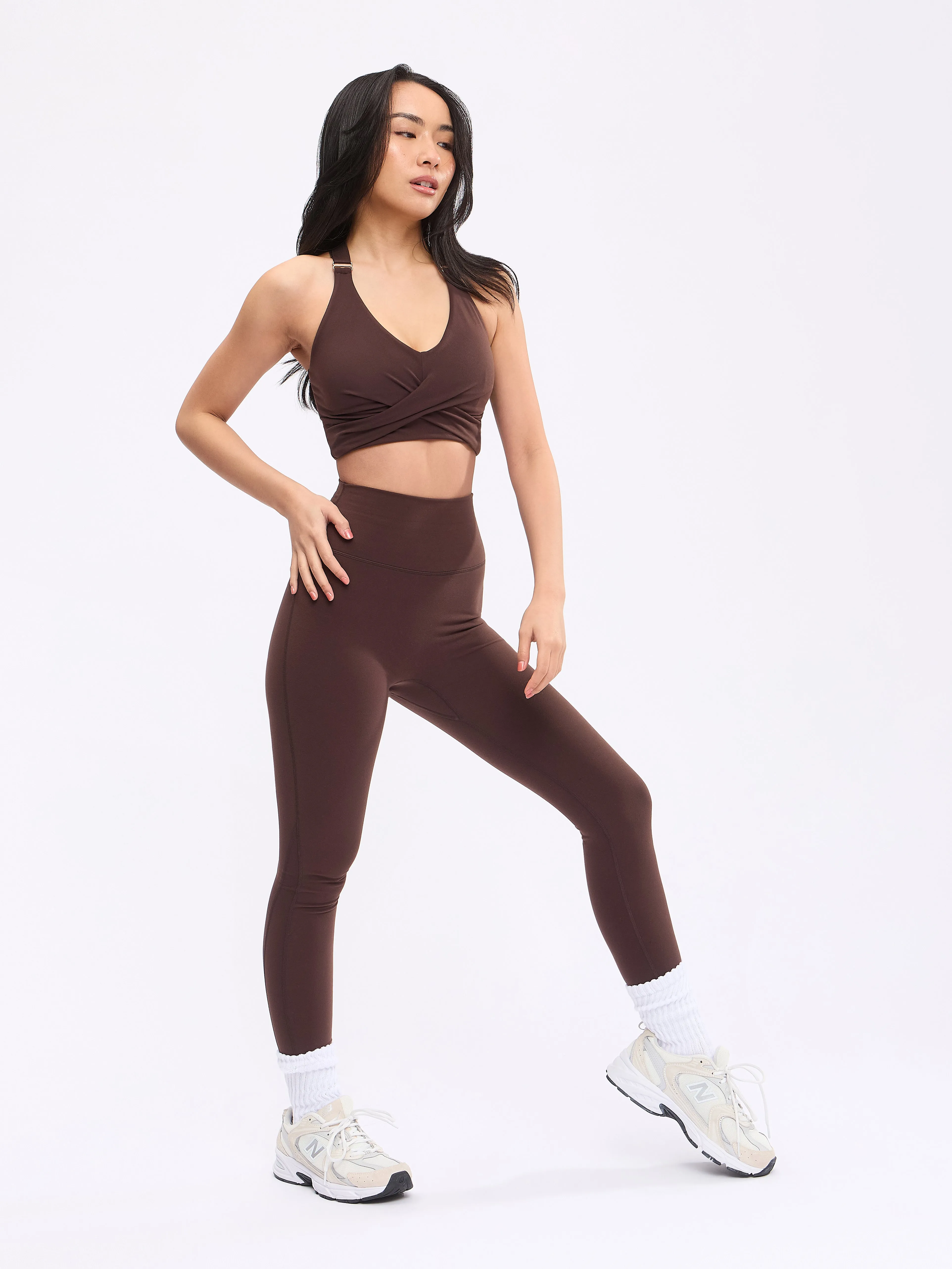 Candy Wrap Sports Bra - Journey Dark Brown sold by BuffBunny product image thumbnail 3