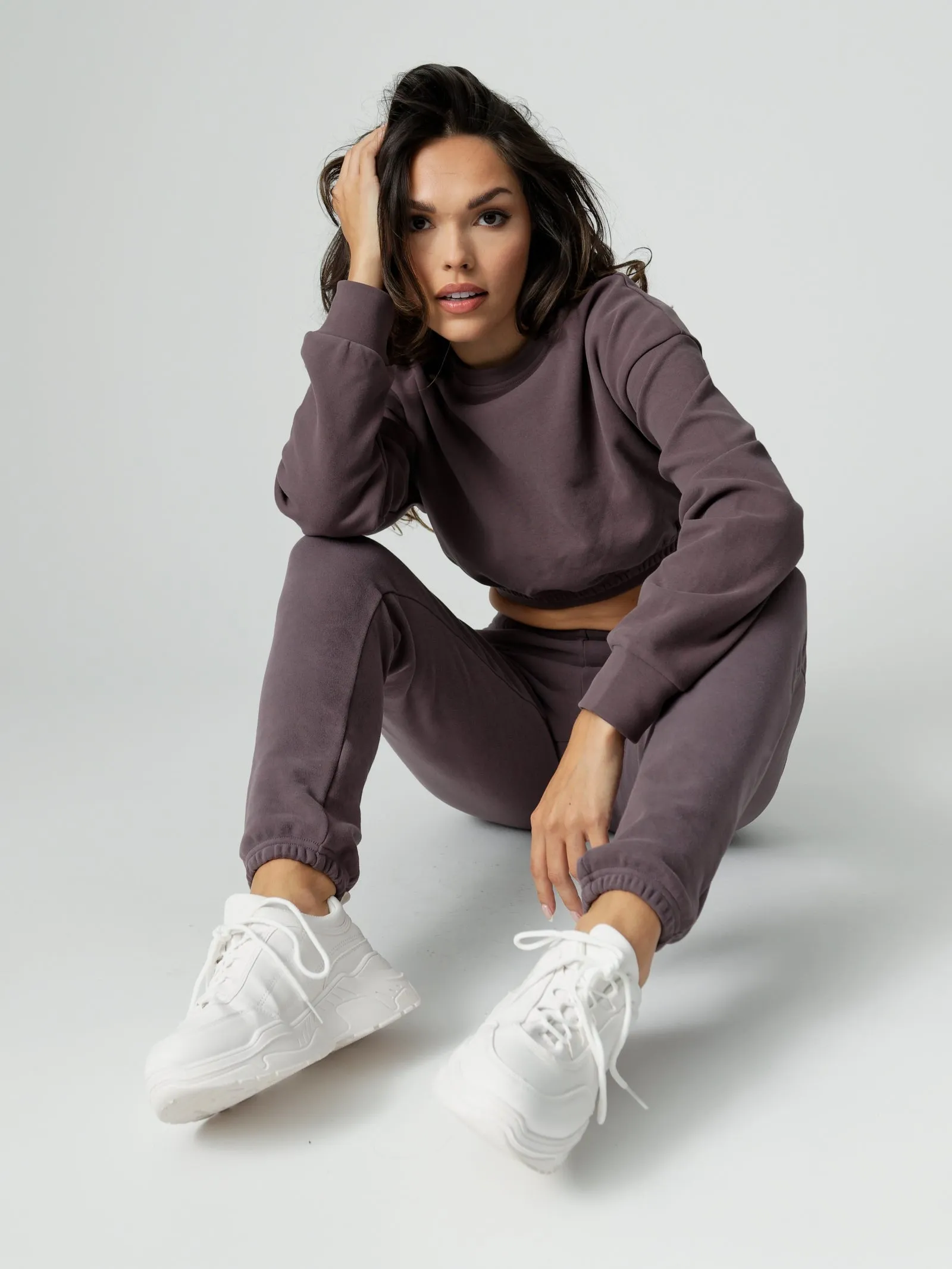 Cloud Long Sleeve Crop - Almost Grey sold by BuffBunny product image thumbnail 4