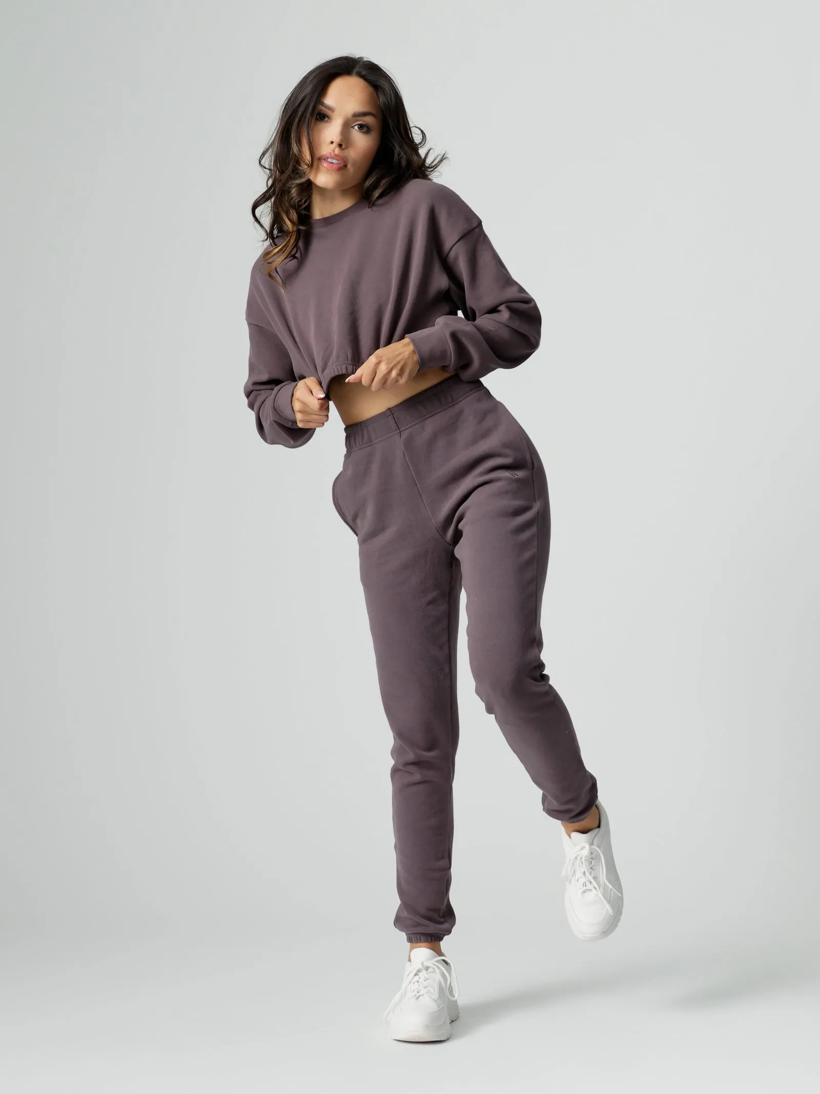 Cloud Long Sleeve Crop - Almost Grey sold by BuffBunny product image thumbnail 5