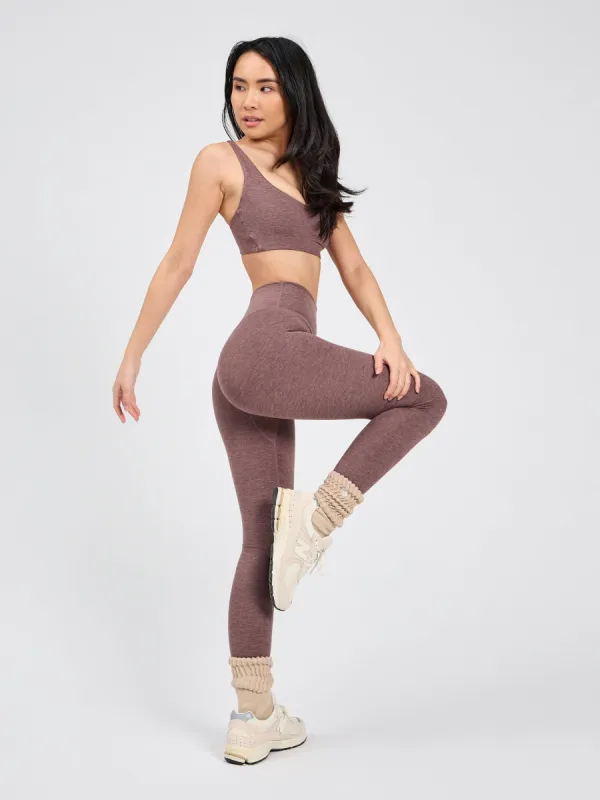 Dream Heathered Sports Bra - Mocha Berry sold by BuffBunny