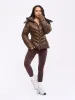 Waist Taper Puffer Jacket - Dark Brown sold by BuffBunny