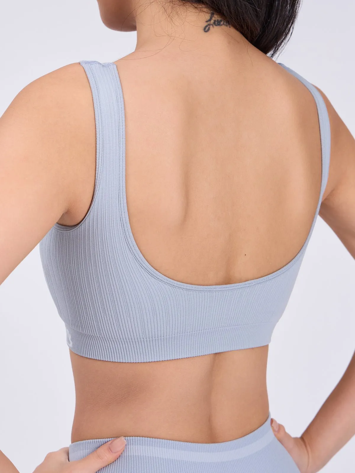 Scoop Seamless Sports Bra - Moody Blue sold by BuffBunny product image thumbnail 3