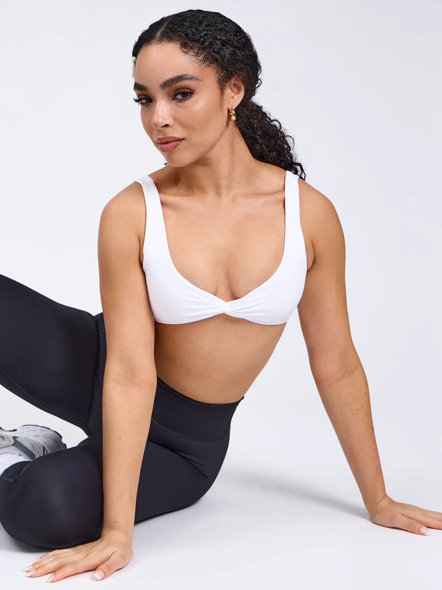 Twisted Sports Bra - White sold by BuffBunny