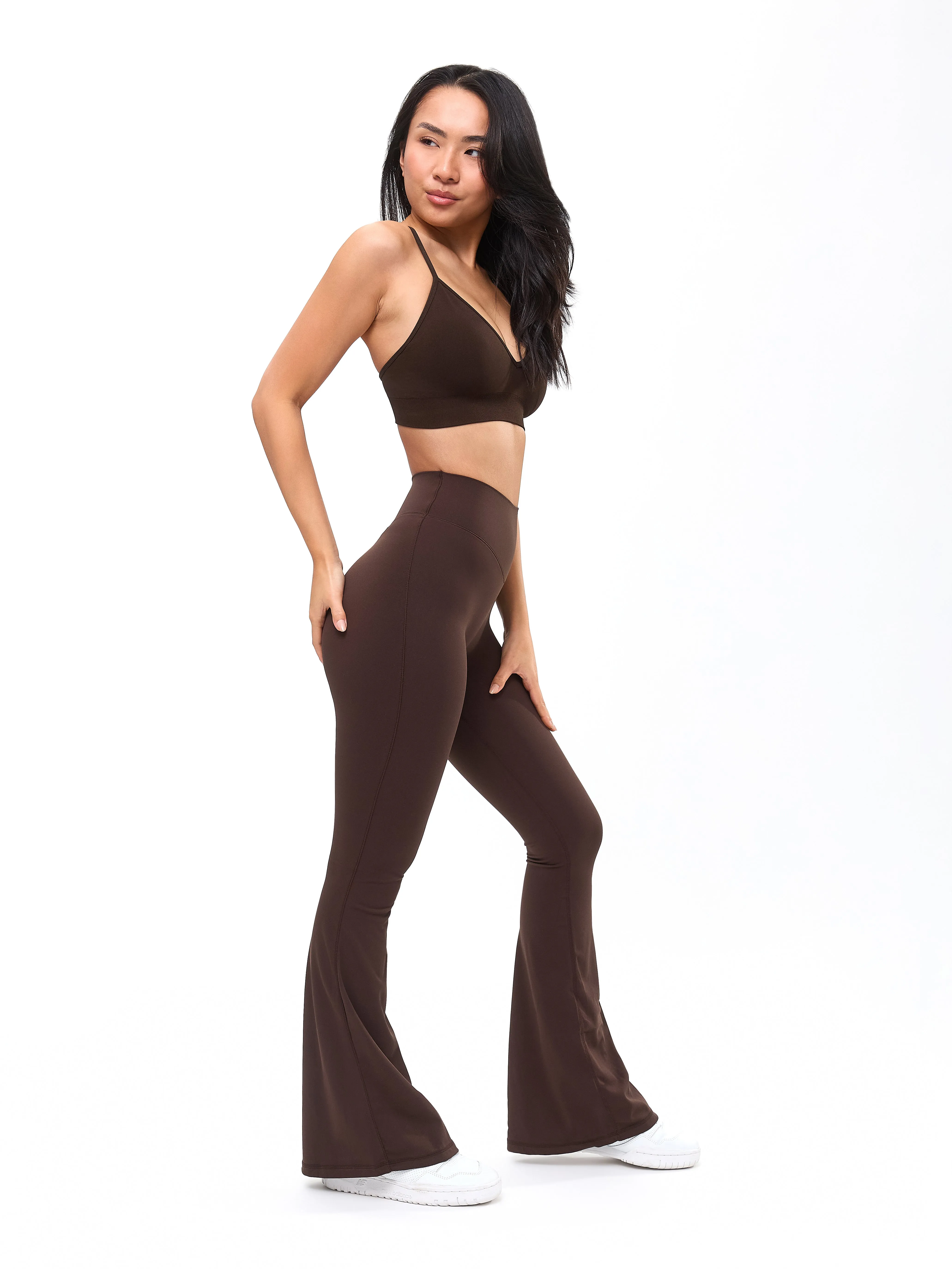 Plunge Seamless Sports Bra - Cold Brew sold by BuffBunny product image thumbnail 2