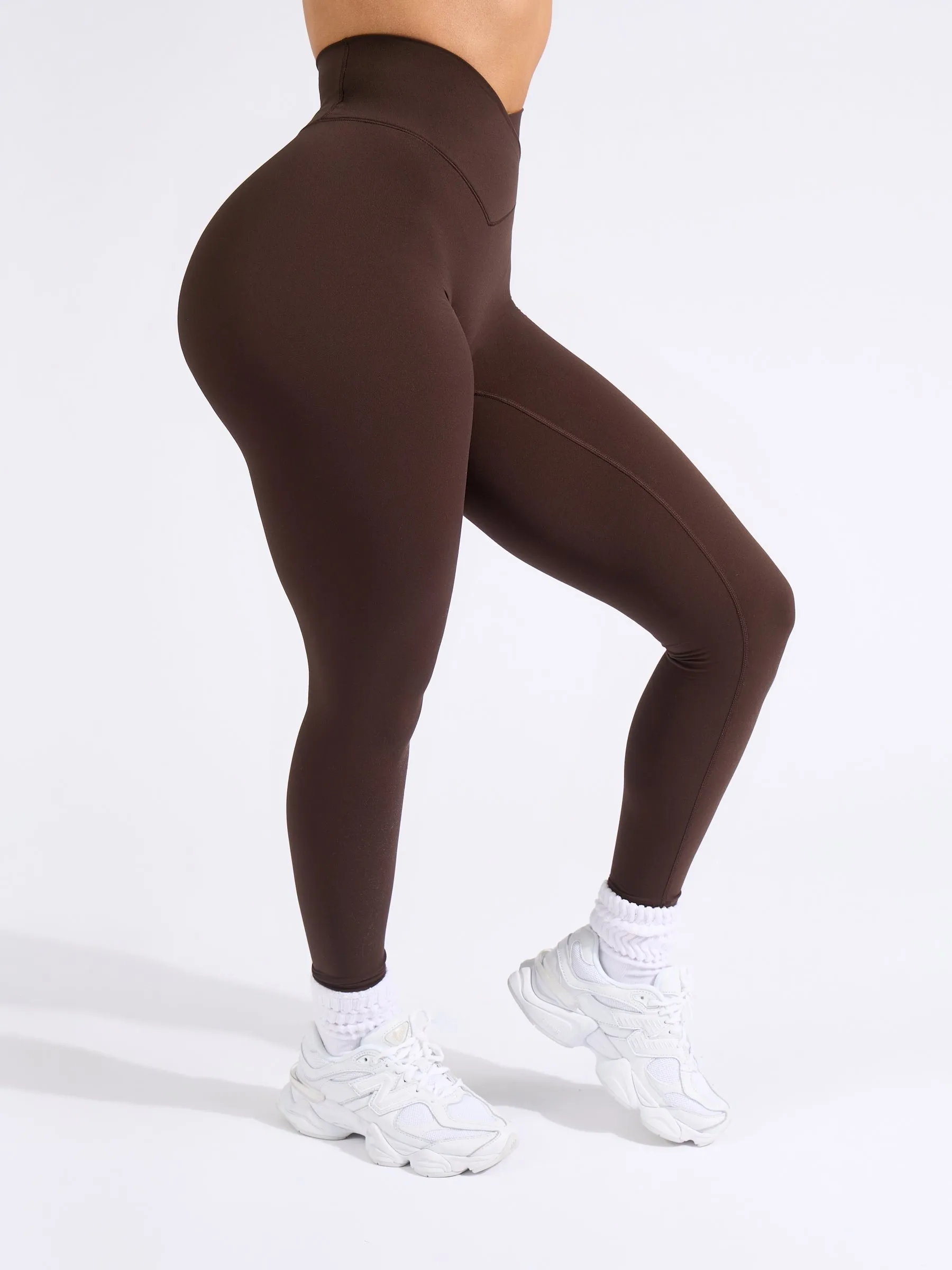 Candid Cross Waist Legging - Cold Brew sold by BuffBunny product image thumbnail 5